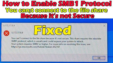 How to enable SMB1 Protocol File sharing support windows 10