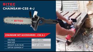 Bitec Professional Powertools Chainsaw Set Accessories Css 4 J