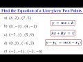 How to Find the Equation of a Line Given Two Point │Linear Equations