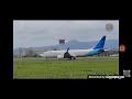 special traffic pesawat garuda Indonesia pk-GFU hut ri 80 take off bandara yogyakarta