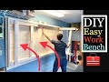 Workbench  🧰 How to Build a Simple Folding workbench with table saw and miter saw part 1