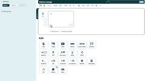 Add a text to your flow (chatbot messenger)