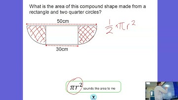 Area of a Compound Shape - Semi-circle example