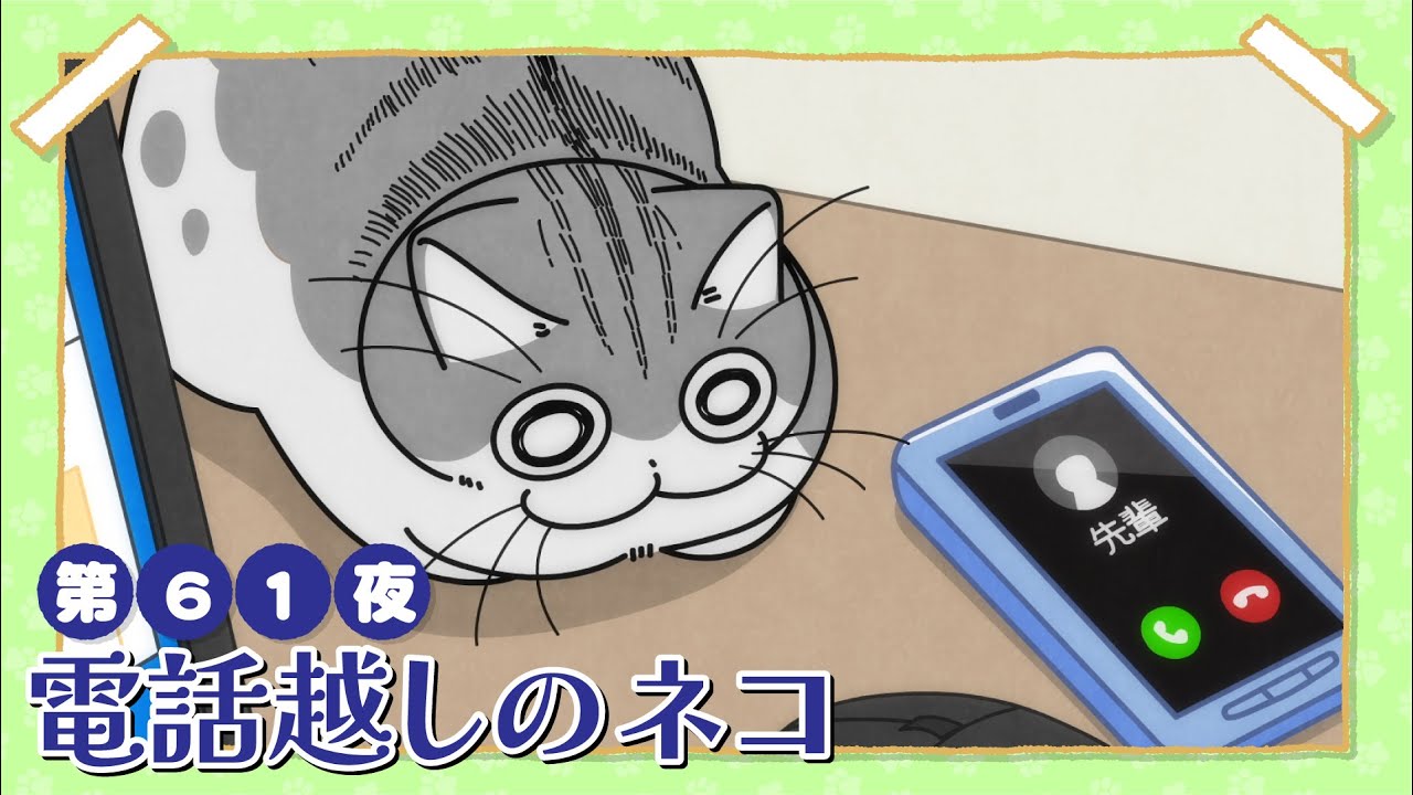 アニメ『夜は猫といっしょ』第61夜「電話越しのネコ」 - YouTube