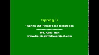 Spring Web MVC Class Lecture(Integrating JSF-PrimeFaces) -16