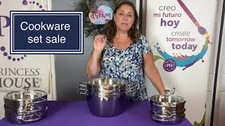 Princess House Stainless Steel Stackable 12” Set