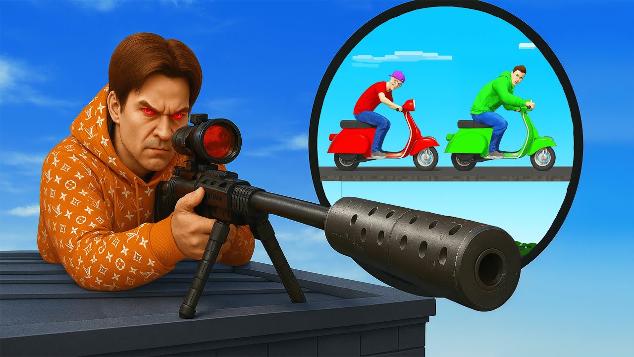 Sniper Vs. Scooters in GTA!