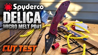 An Edge Retention Beast?! - Spyderco Delica Micro Melt PD#1 Cut Test