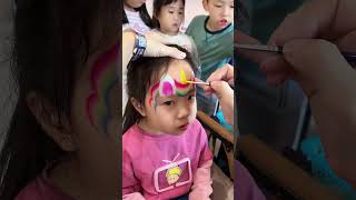 Unicorn face painting #makeup #art #painting