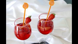 Leckere Erdbeerbowle ruck zuck hergestellt – delicious strawberry punch – Delicioso ponche de fresa