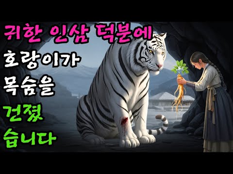 한 소녀가 인삼을 이용해 흰 호랑이의 생명을 구한 이야기 | 야담·민담·전설·설화·옛날이야기·청춘야담