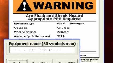 Arc Flash Software, Arc Flash Labels