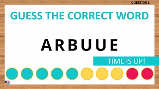 Guess the Correct Word Unscramble in Record Time 6 Letters Agent Quiz