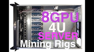 8GPU rig frame and 4U server case rig for mining cryptocurrency 6gpu