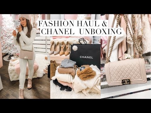 HUGE FASHION HAUL & CHANEL UNBOXING!!🍷🎄MY CHRISTMAS PRESENT!