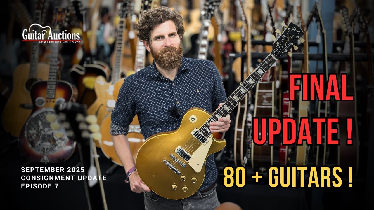 Watch 80+ Guitars Previewed! Final Consignment Update! | September 2025 Guitar Auction Update | Ep. 7 on YouTube Watch 80+ Guitars Previewed! Final Consignment Update! | September 2025 Guitar Auction Update | Ep. 7 on YouTube