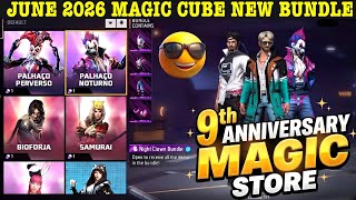 JUNE 2026 ME FREEFIRE 9TH ANNIVERSARY PER MAGIC CUBE ME KONSA/KAB NEW BUNDLE AAYGEA NEXT MAGIC DRESS