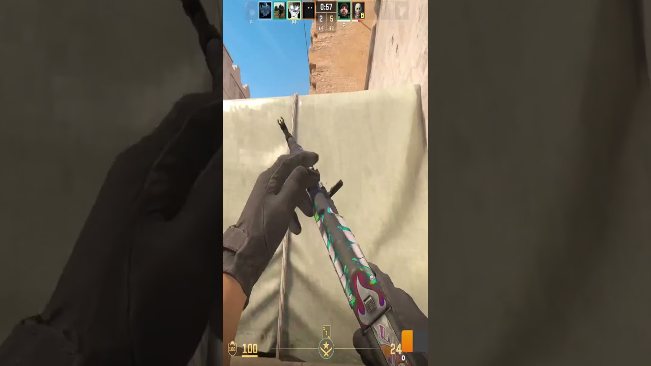 Распетляли 2vs5 на Dust 2 