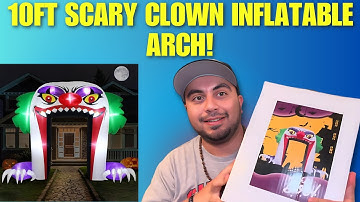 10FT Scary Clown Inflatable Archway Review | Best Halloween Decoration 2025!