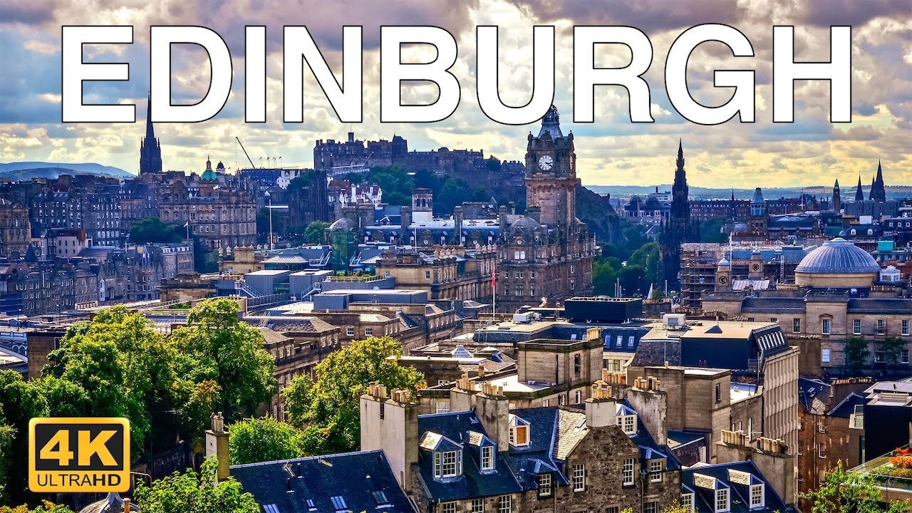 Edinburgh Video Edinburgh , Scotland 🏴 | 4K Drone Footage (With Subtitles) - YouTube