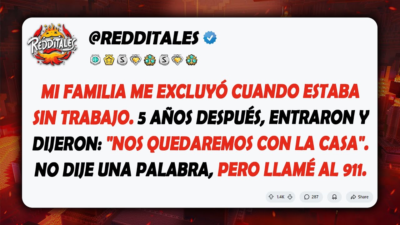 Mi familia me excluyó cuando estaba sin trabajo. 5 años después, entraron y dijeron...