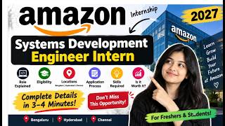 Amazon Internship 2027 🔥 | Systems Development Engineer Intern | Eligibility, Skills & How to Apply
