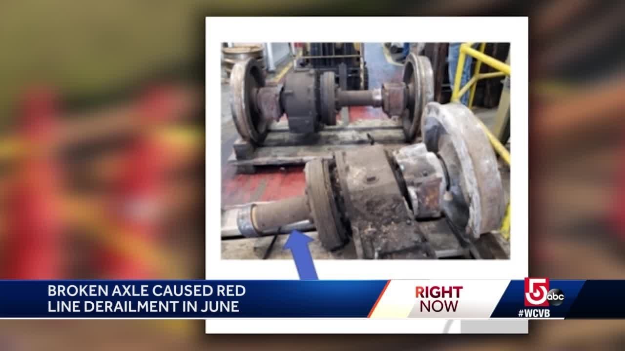 newspaper mockup Broken axle caused MBTA Red Line derailment, report says
