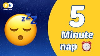 5 minute nap timer with alarm | relaxing rain ambiance