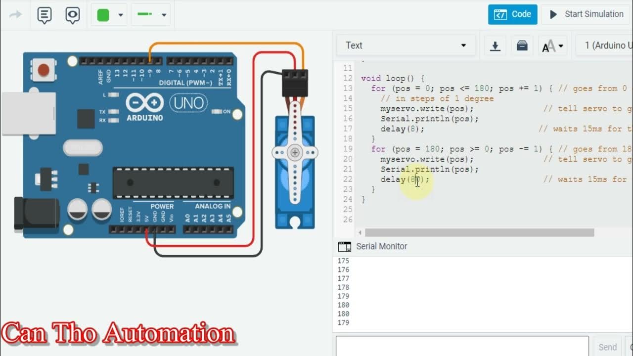 Servo motor speed control arduino (Sweep) YouTube