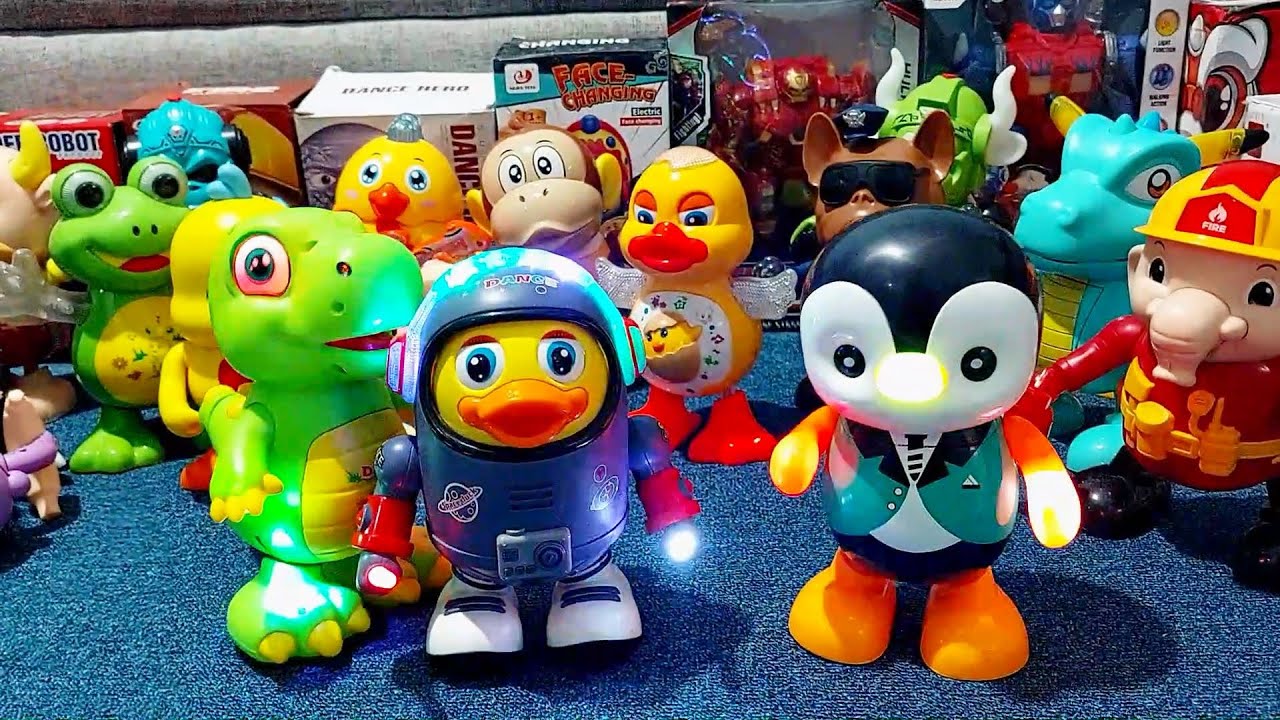 mainan robot dancing duck pinguin dance dino joget