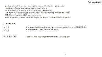 Video 2  Constraints