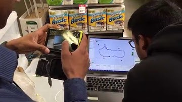 Precise indoor positioning - ad-hoc demo with real robot and in real store
