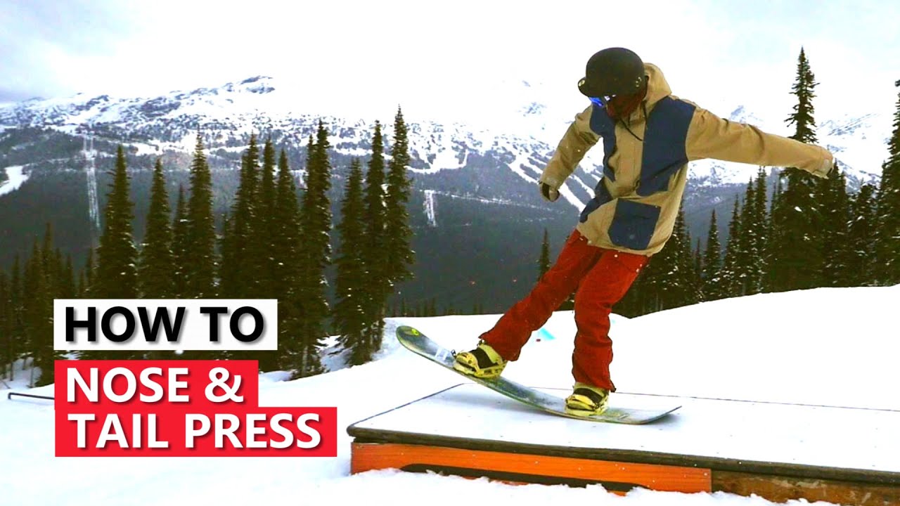 Nose Tail Presses On Boxes Snowboarding Tricks Tutorial Youtube within Snowboard Tricks Tutorial Ita