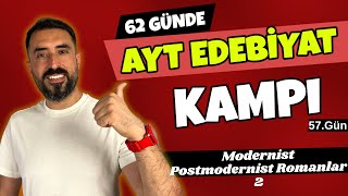 Modernizmi ve Postmodernizmi Esas Alan Eserler 2 / 62 Günde AYT EDEBİYAT Kampı 2024 +PDF 📌 57.Gün