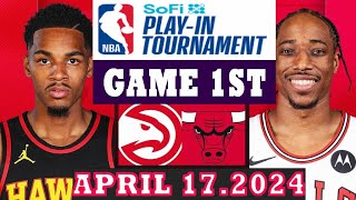 Chicago Bulls Vs Atlanta Hawks Game 1ST Highlights | April 17, 2024 | NBA Play in