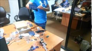 Information Control robotic arm with gloves, Android Phone and Arduino Update