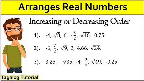 Math 7 Arrange real numbers in increasing or decreasing order in a number line #matatag
