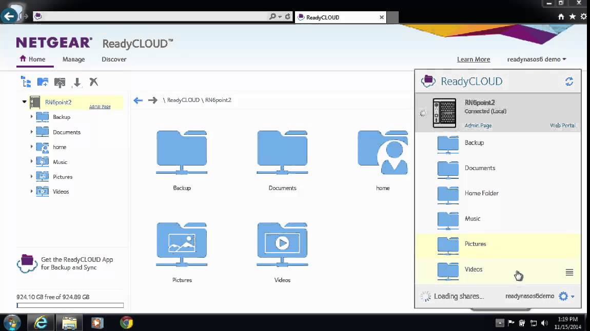 Using NETGEAR ReadyCLOUD PC App, backup files and folders ...