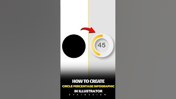 How to create circle percentage infographic in illustrator - Illustrator tutorials - #shorts