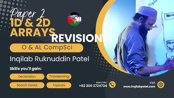 Revision of 1D and 2D Arrays for IGCSE O and A Levels Computer Science by Inqilab Patel
