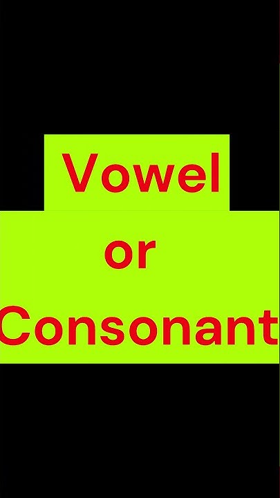 Finding Vowel or Consonant using python - YouTube