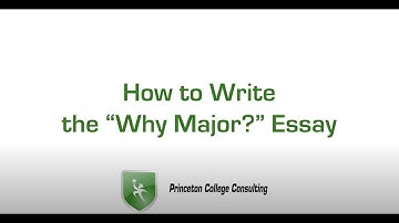 How to Write the "Why this Major" College Application Essay