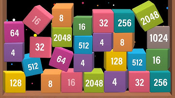 Drop Block 3D - 2048 Cubes: Fall & Merge (Colorful ASMR Gameplay) Fun Math Game. 2048 Tiles Merge