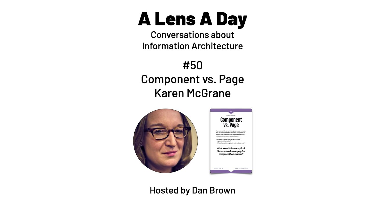 A Lens A Day #50 - Component vs. Page - Karen McGrane