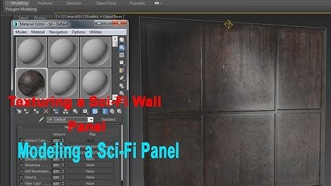 Modeling a Sci-Fi Panel  | Texturing a Sci-Fi Wall Panel with Adobe Photoshop (Autodesk Max)