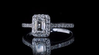 Perfect white gold ring with diamonds
