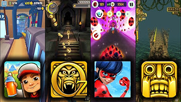 Subway Surfers Vs Temple Run Oz Vs Miraculous Ladybug & Cat Noir Vs Temple Run - All Levels Game