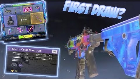 UNLOCKING The *NEW* ICR-1 - Color Spectrum IN MY FIRST DRAW (Throwback draw) | Call Of Duty® Mobile