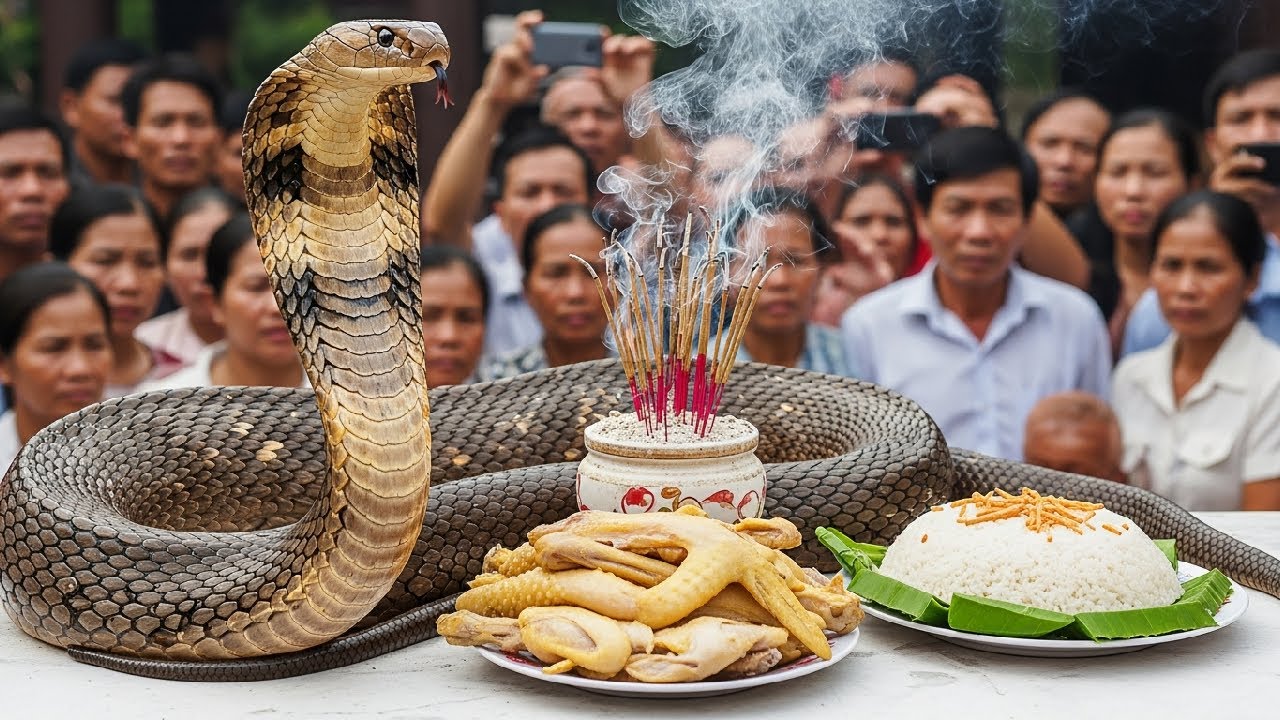 Rùng Mình Rắn Đen Quấn Chặt Bát Hương Ngày Giỗ, Cả Họ Bỏ Chạy Tán Loạn Vì Sợ