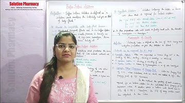 Inorganic Chemistry (17) Buffer | Isotonic solutions | Measurements of Tonicity of Solution